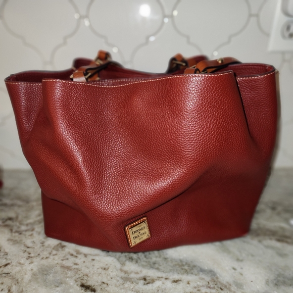 Dooney & Bourke Handbags - Dooney & Bourke Burgundy Leather Shoulder Bag